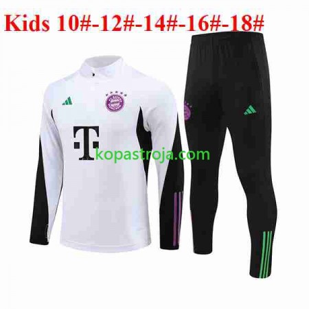 Bayern München Barn Tränings Sweatshirtställ Vit 2023/24